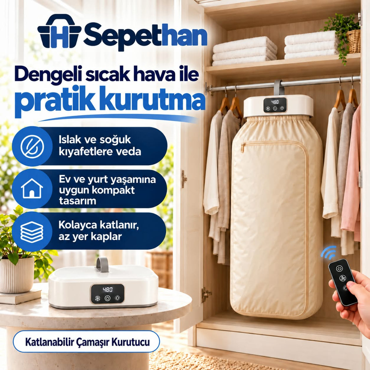 Sepethan Katlanabilir Çamaşır Kurutucu